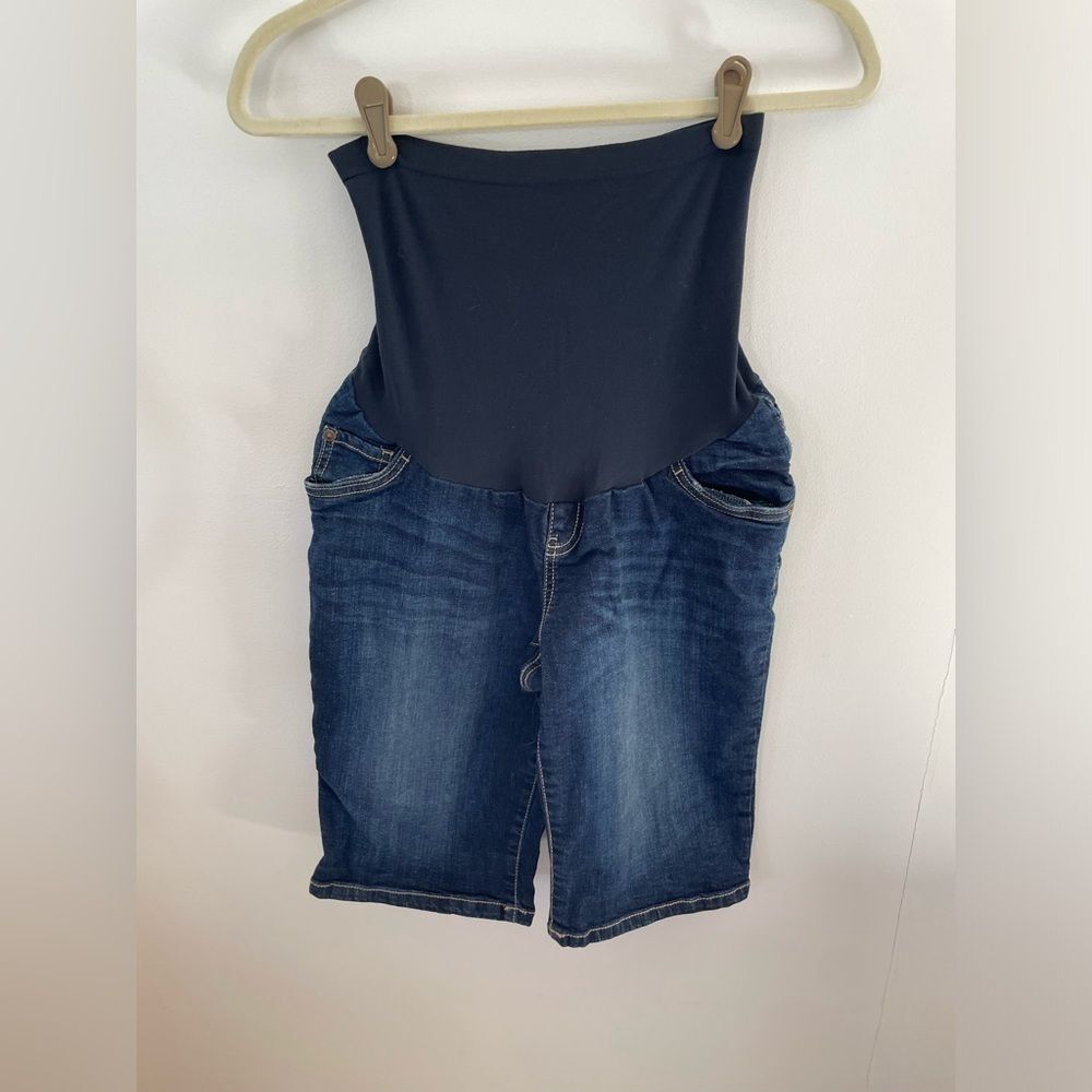 Indigo Blue Maternity Shorts Size Medium